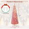 Pink LED PVC and Metal Slim Christmas Tree Pre-Lit with Controller